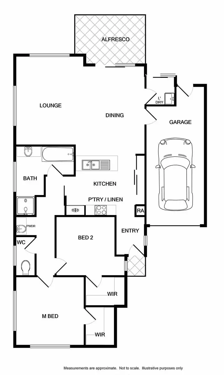 Floorplan of Homely townhouse listing, 26A Murray Way, Wodonga VIC 3690