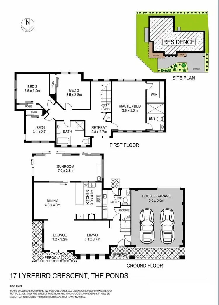 Floorplan of Homely house listing, 17 Lyrebird Crescent, The Ponds NSW 2769