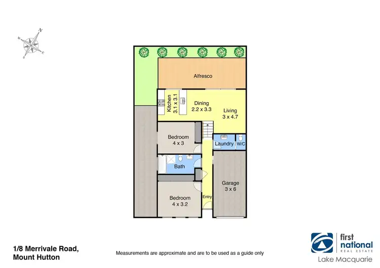 Floorplan of Homely unit listing, 1/8 Merrivale Road, Mount Hutton NSW 2290