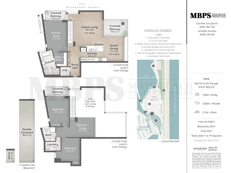 Floorplan of Homely apartment listing, 'AXIS' 11 Hill Parade, Main Beach QLD 4217