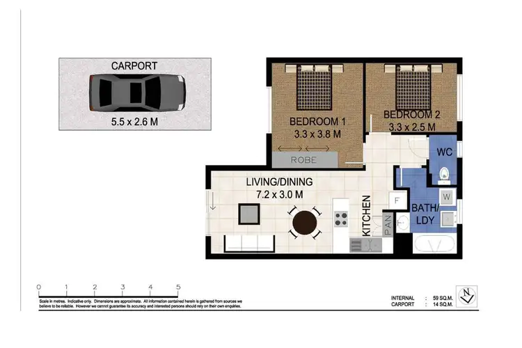 Floorplan of Homely unit listing, 2/20 Mawarra Street, Palm Beach QLD 4221