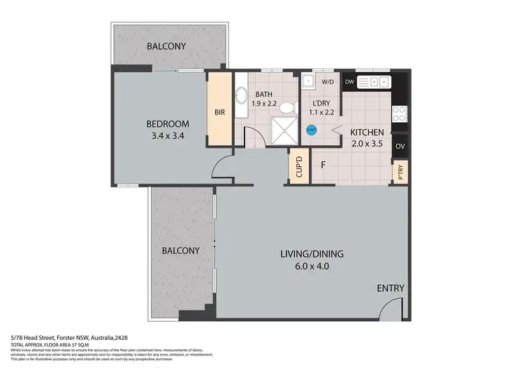 Floorplan of Homely unit listing, 5/78 Head Street, Forster NSW 2428