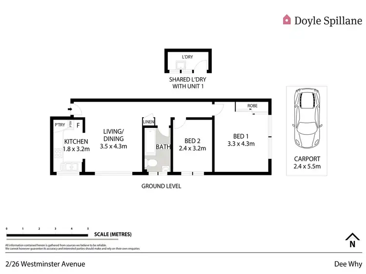 Floorplan of Homely unit listing, 2/26 Westminster Avenue, Dee Why NSW 2099