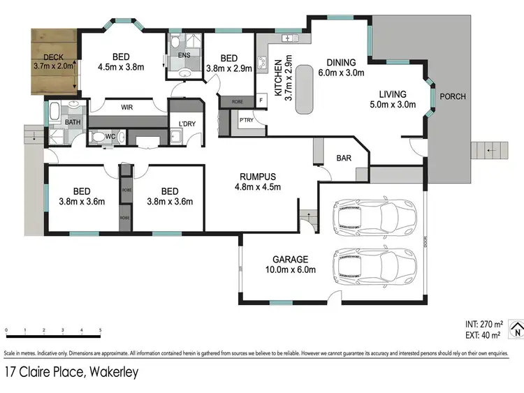 Floorplan of Homely house listing, 17 Claire Place, Wakerley QLD 4154