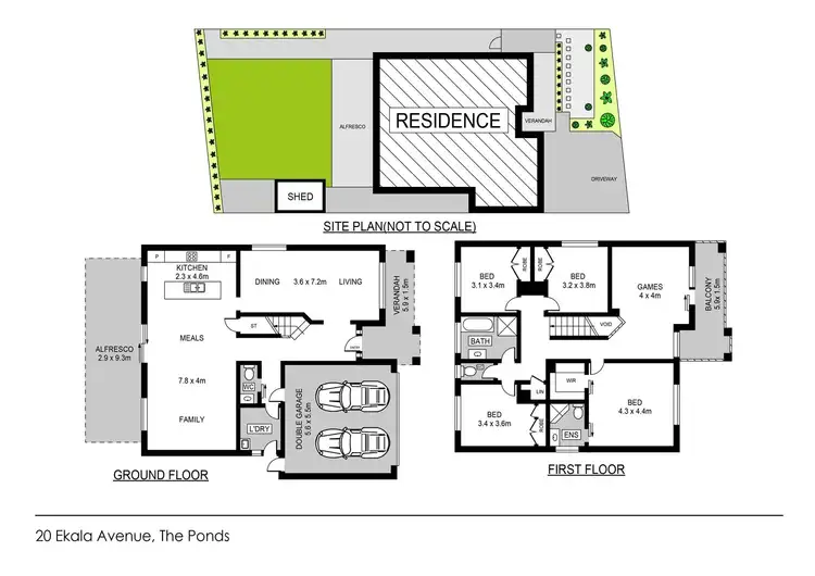 Floorplan of Homely house listing, 20 Ekala Avenue, The Ponds NSW 2769