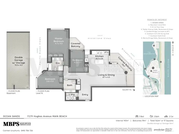 Floorplan of Homely apartment listing, 'OCEAN SANDS' 11 Hughes Avenue, Main Beach QLD 4217