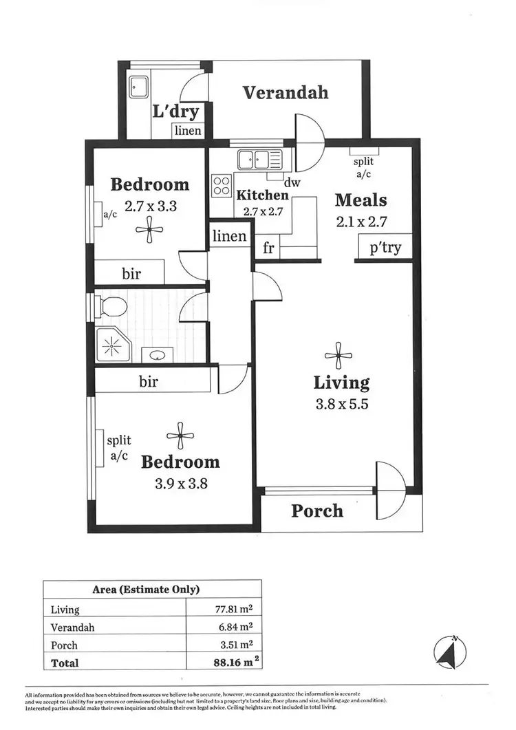 Floorplan of Homely unit listing, 4/180 Fisher Street, Malvern SA 5061