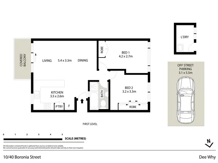 Floorplan of Homely unit listing, 10/40 Boronia Street, Dee Why NSW 2099