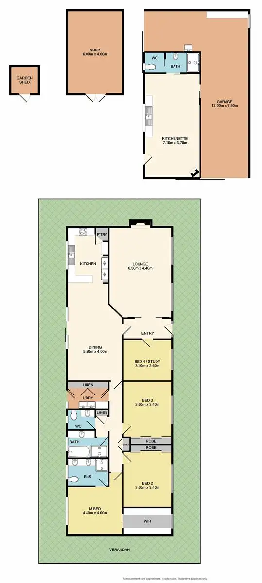Floorplan of Homely house listing, 7 Cook Lane, Stanley VIC 3747