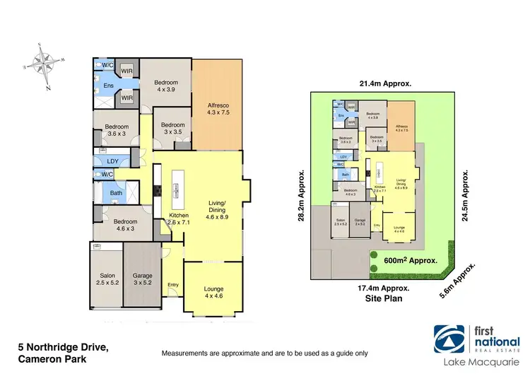 Floorplan of Homely house listing, 5 Northridge Drive, Cameron Park NSW 2285