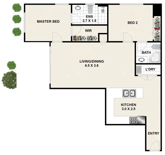 Floorplan of Homely unit listing, 71/29-33 Juers Street, Kingston QLD 4114