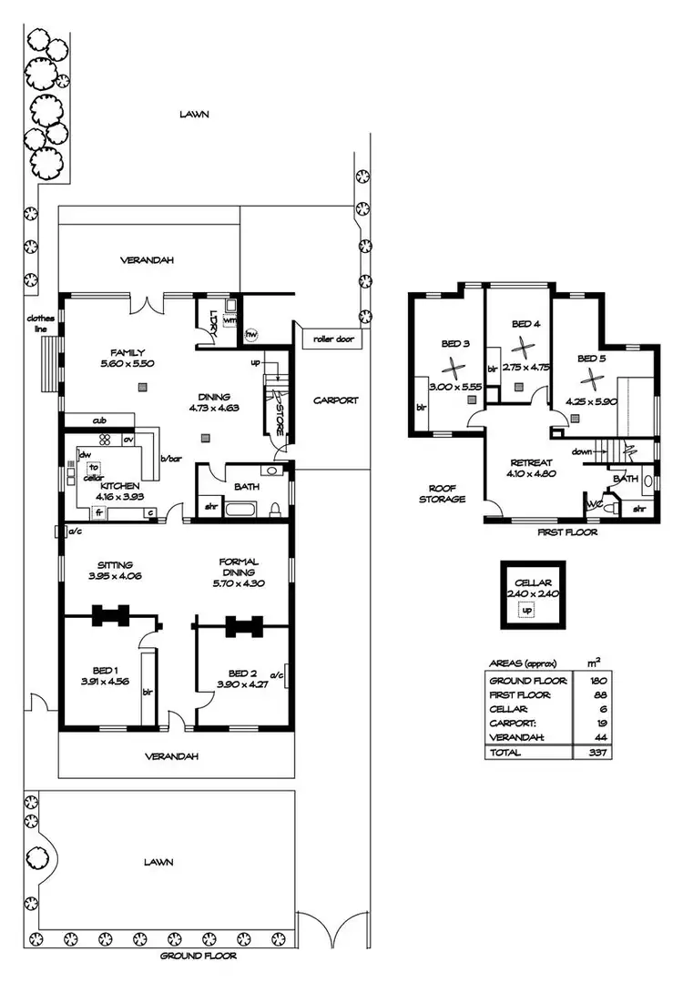 Floorplan of Homely house listing, 5 Victoria Avenue, Medindie SA 5081
