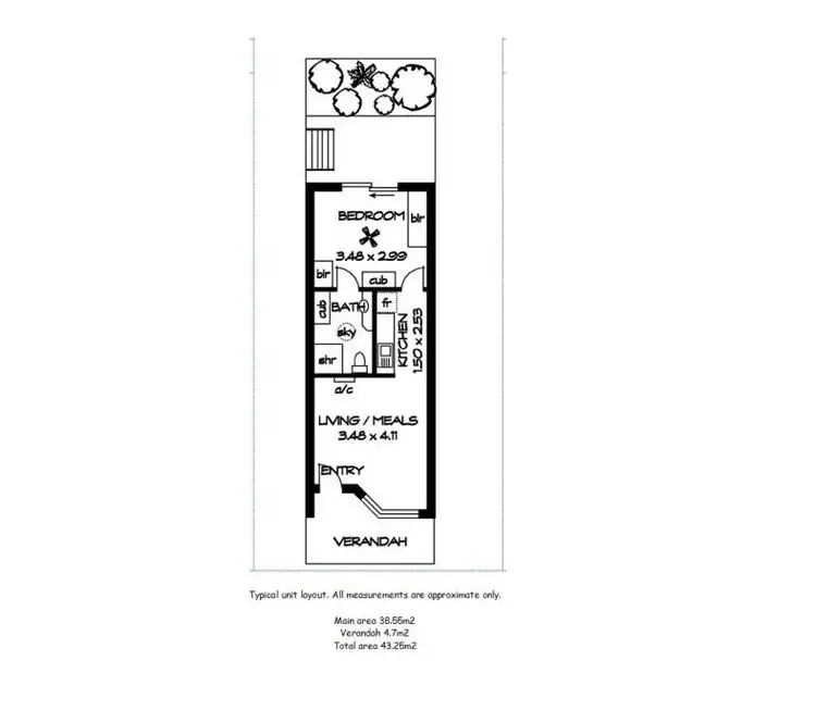 Floorplan of Homely unit listing, 41/11-15 Hollywood Boulevard, Salisbury Downs SA 5108
