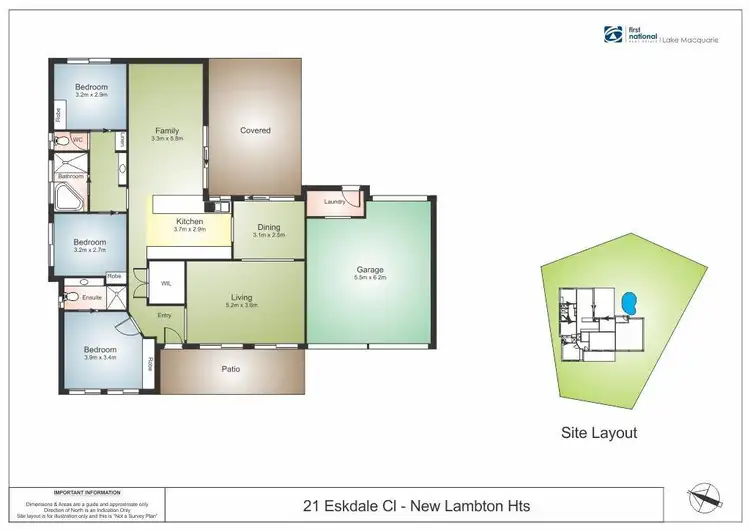 Floorplan of Homely house listing, 21 Eskdale Close, New Lambton Heights NSW 2305
