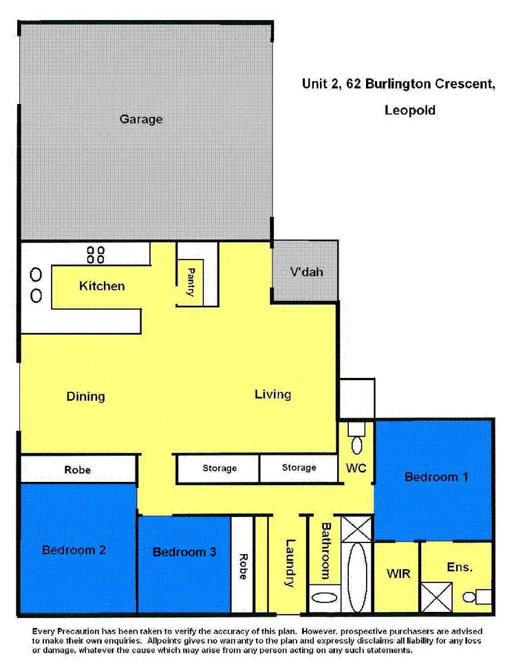 Floorplan of Homely unit listing, 2/62 Burlington Crescent, Leopold VIC 3224