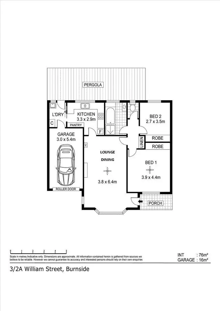 Floorplan of Homely unit listing, 3/2a William Street, Burnside SA 5066