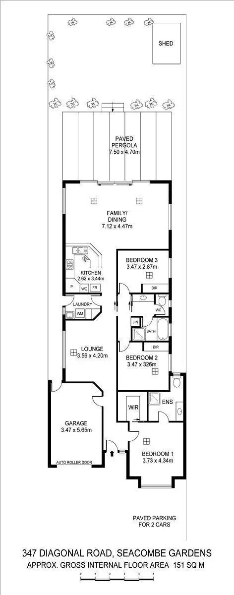 Floorplan of Homely house listing, 347 Diagonal Road, Seacombe Gardens SA 5047
