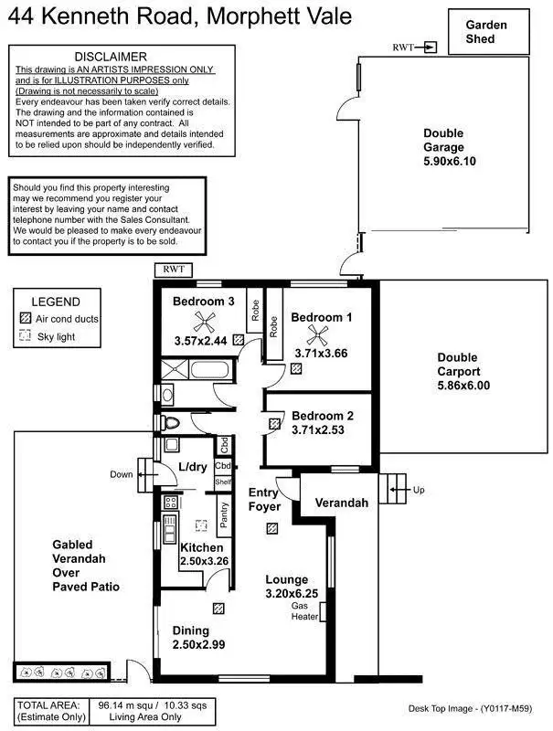 Floorplan of Homely house listing, 44 Kenneth Road, Morphett Vale SA 5162