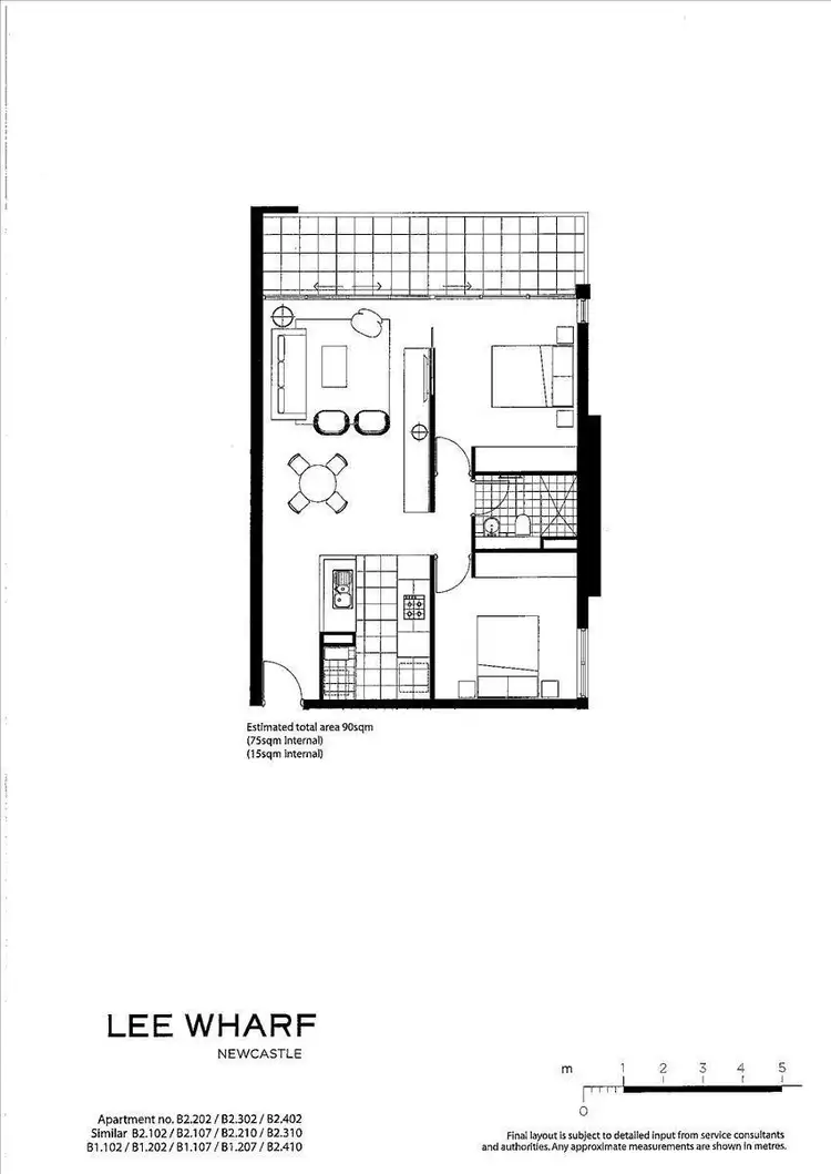 Floorplan of Homely apartment listing, 202/4 Honeysuckle Drive, Newcastle NSW 2300
