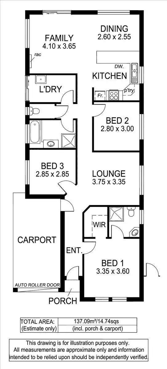 Floorplan of Homely house listing, 12 Miranda Place, Seaford Meadows SA 5169