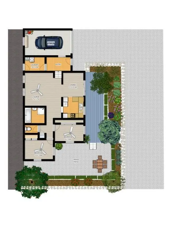 Floorplan of Homely unit listing, 1/155B Yamba Road, Yamba NSW 2464