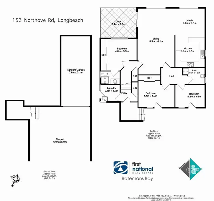 Floorplan of Homely house listing, 153 Northcove Road, Long Beach NSW 2536