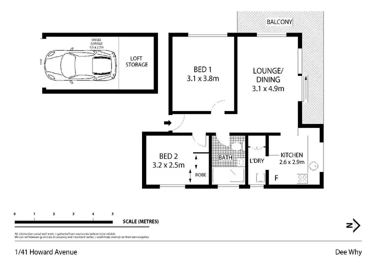 Floorplan of Homely unit listing, 1/41 Howard Avenue, Dee Why NSW 2099