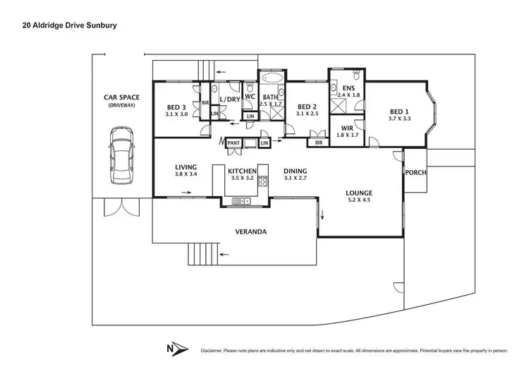 Floorplan of Homely house listing, 20 Aldridge Drive, Sunbury VIC 3429
