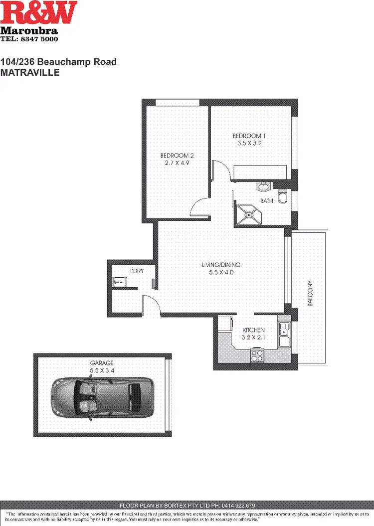 Floorplan of Homely apartment listing, 104/236 Beauchamp Road, Matraville NSW 2036