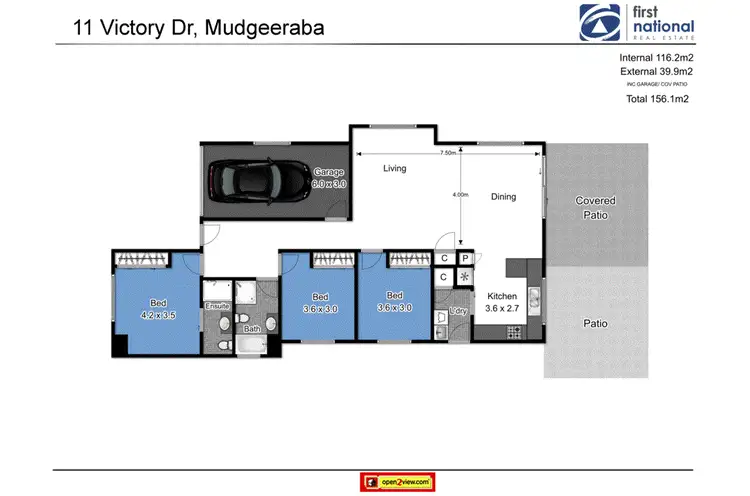 Floorplan of Homely house listing, 11 Victory Drive, Mudgeeraba QLD 4213
