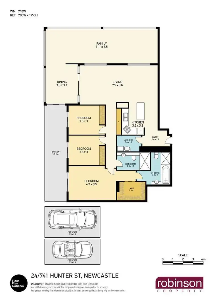 Floorplan of Homely apartment listing, 24/741 Hunter Street, Newcastle West NSW 2302