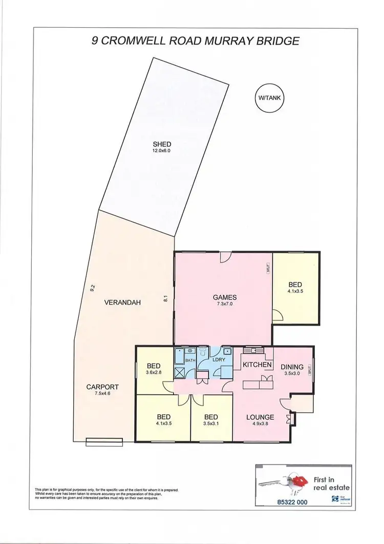 Floorplan of Homely house listing, 9 Cromwell Road, Murray Bridge SA 5253