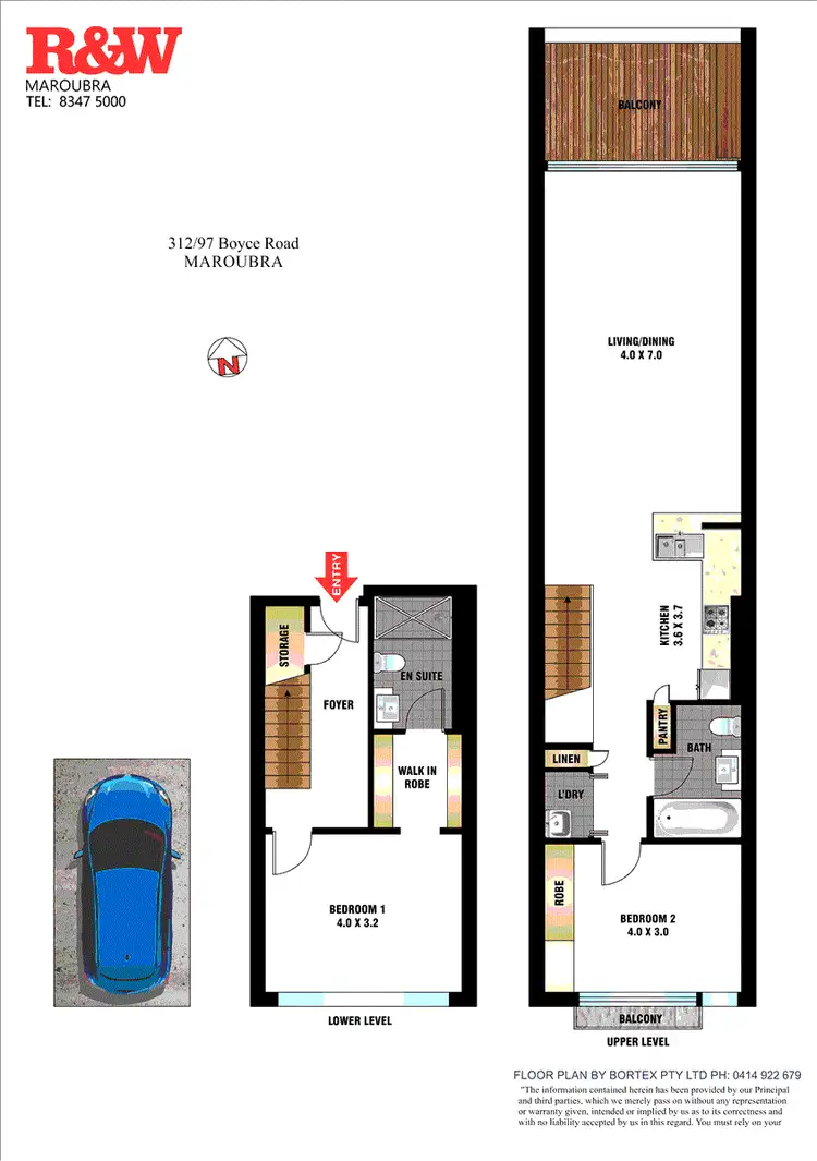 Floorplan of Homely apartment listing, 312/97 Boyce Road, Maroubra NSW 2035