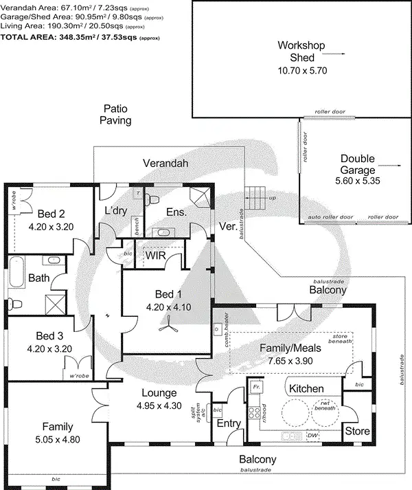 Floorplan of Homely house listing, 56 Matthew Smillie Drive, Nairne SA 5252