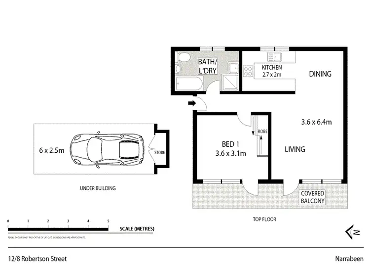 Floorplan of Homely unit listing, 12/8 Robertson Street, Narrabeen NSW 2101