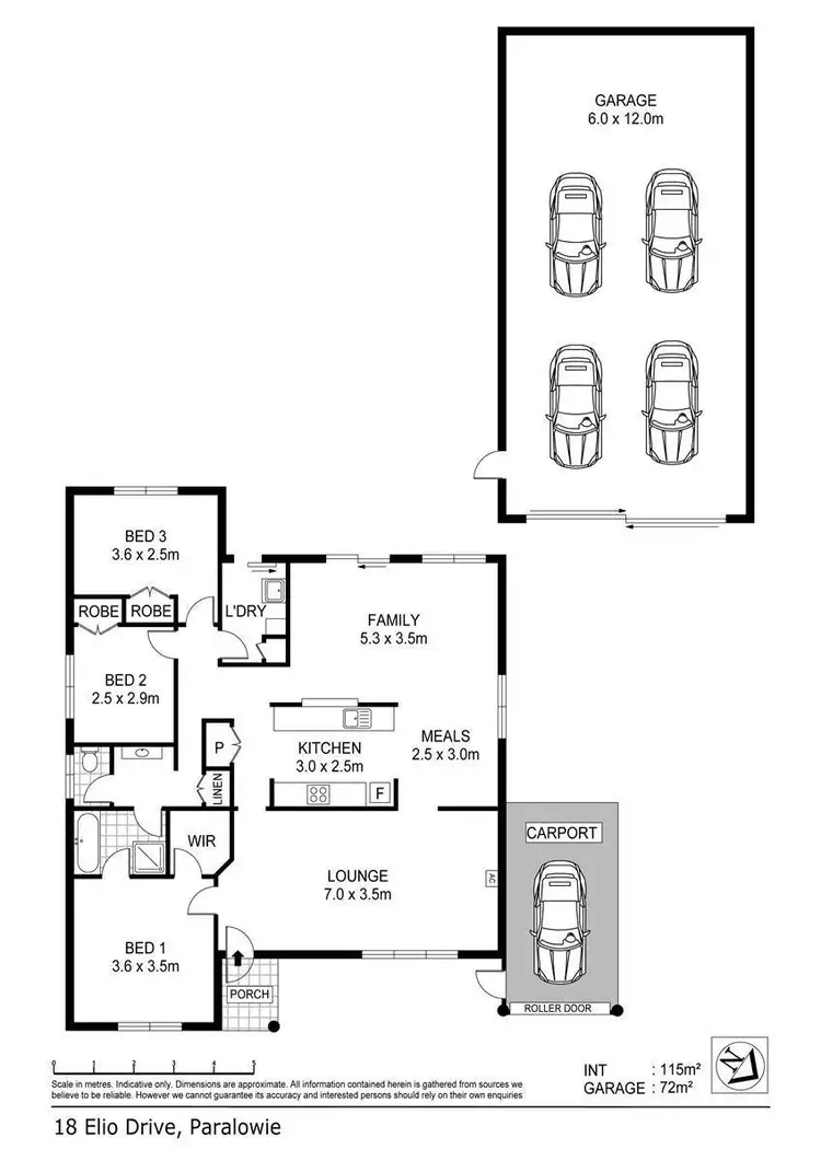 Floorplan of Homely house listing, 18 Elio Drive, Paralowie SA 5108