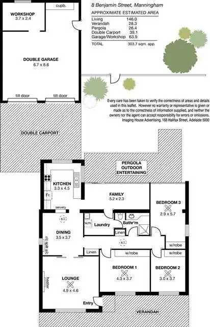 Floorplan of Homely house listing, 8 Benjamin Street, Manningham SA 5086