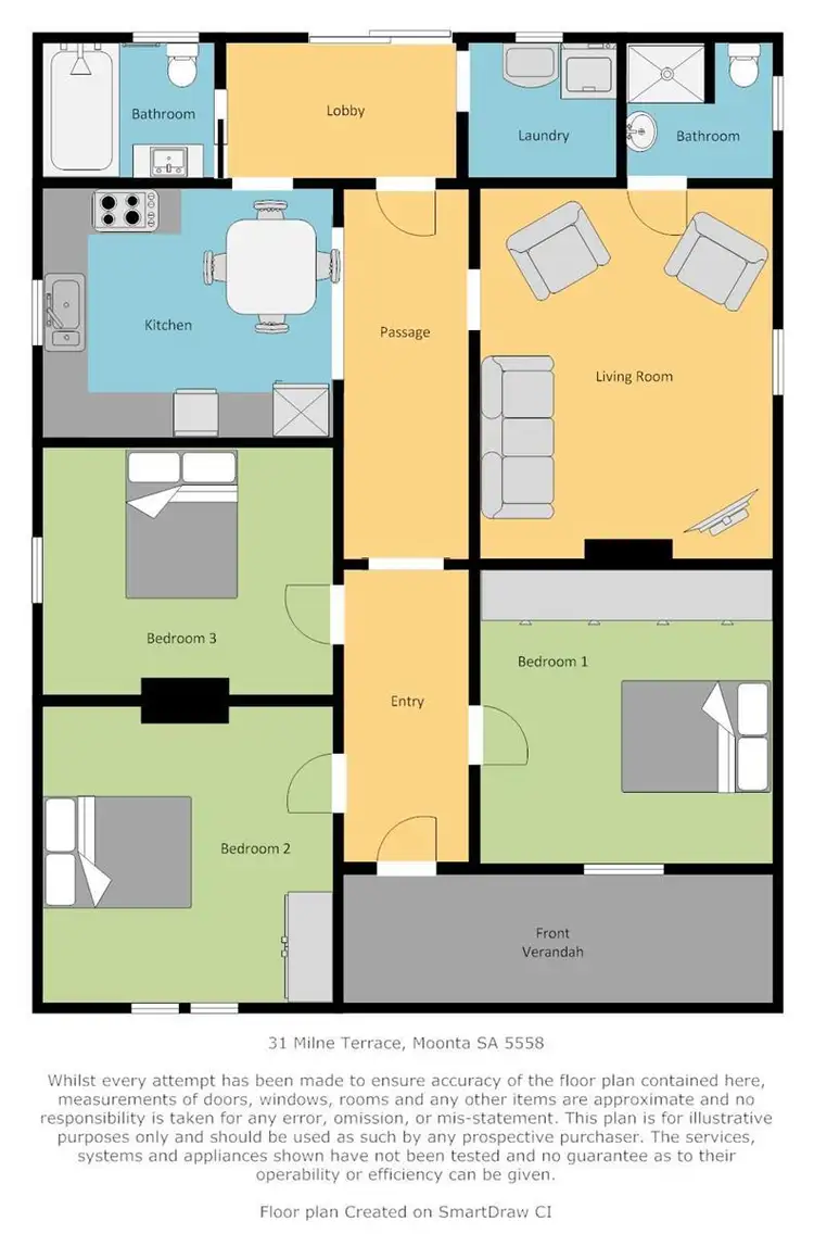 Floorplan of Homely house listing, 31 Milne Terrace, Moonta SA 5558