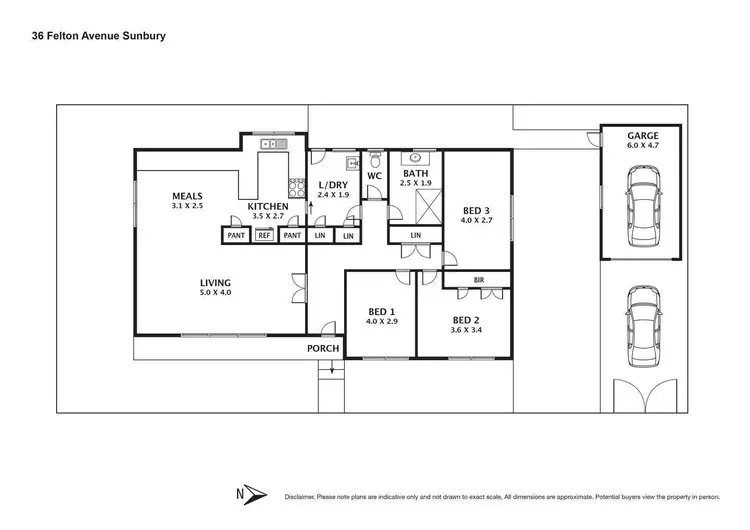 Floorplan of Homely house listing, 36 Felton Avenue, Sunbury VIC 3429