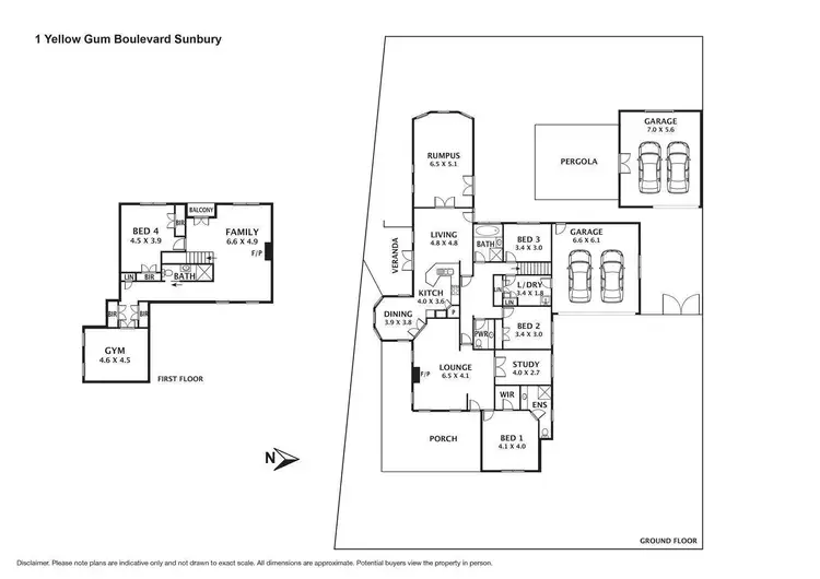 Floorplan of Homely house listing, 1 Yellow Gum Boulevard, Sunbury VIC 3429