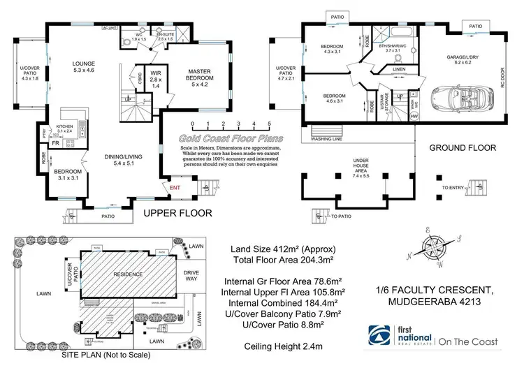 Floorplan of Homely house listing, 1/6 Faculty Crescent, Mudgeeraba QLD 4213