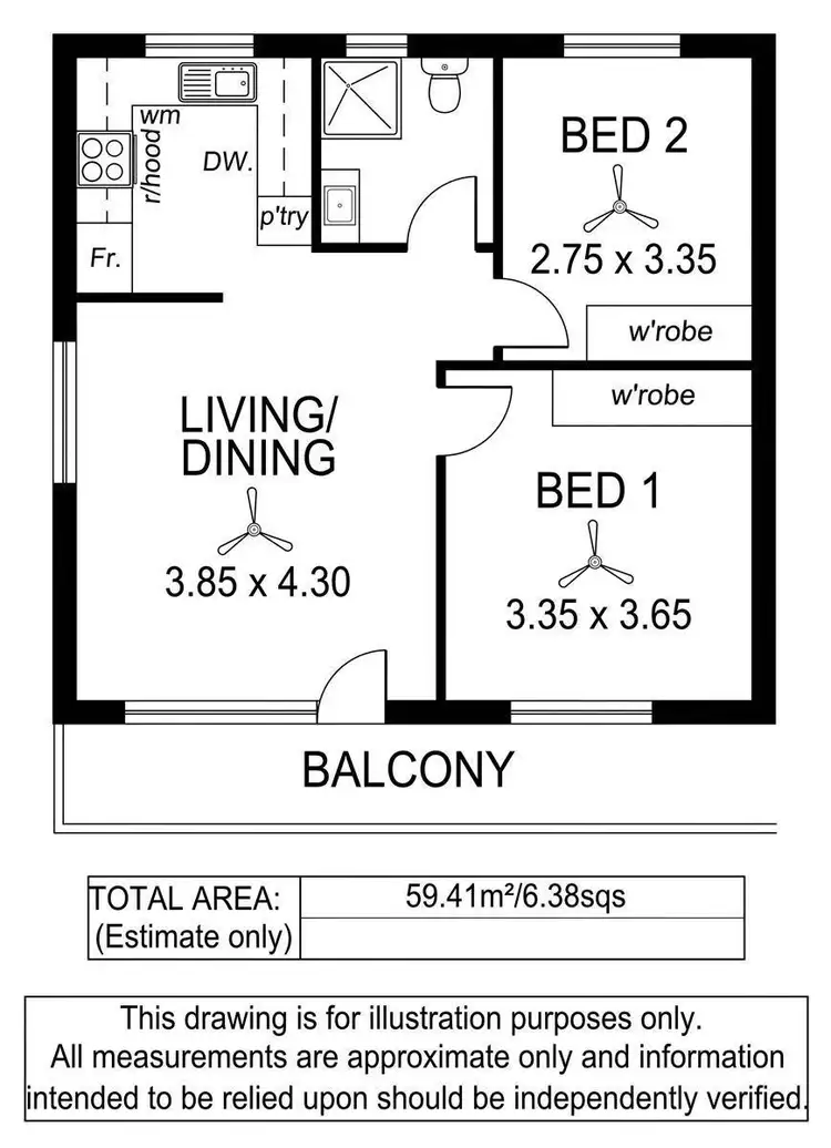 Floorplan of Homely unit listing, 9/50 Adelphi Crescent, Glenelg North SA 5045
