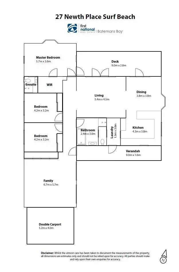 Floorplan of Homely house listing, 27 Newth  Place, Surf Beach NSW 2536