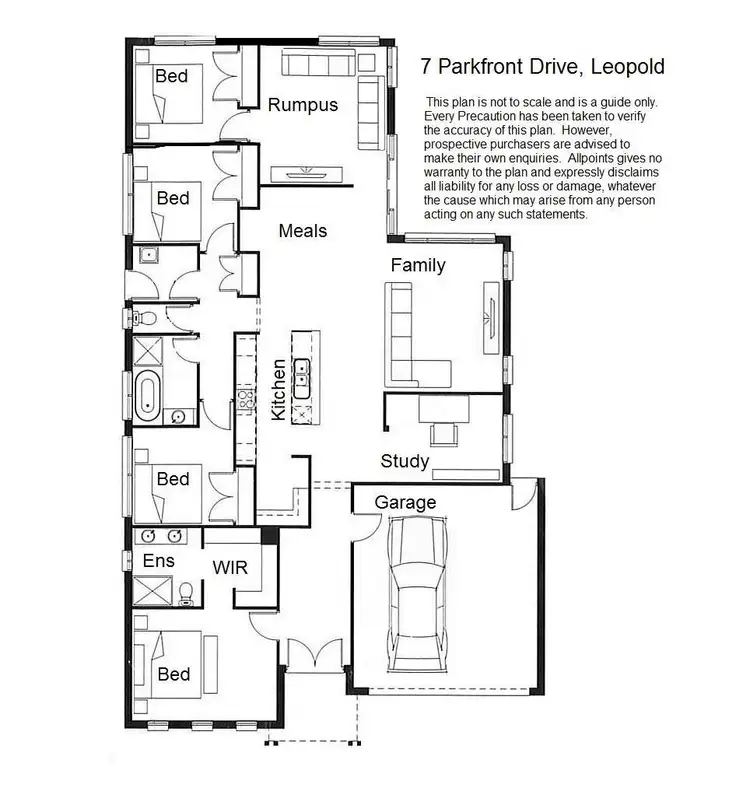 Floorplan of Homely house listing, 7 Parkfront Drive, Leopold VIC 3224