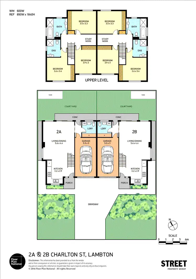 Floorplan of Homely townhouse listing, 2/2a Charlton Street, Lambton NSW 2299