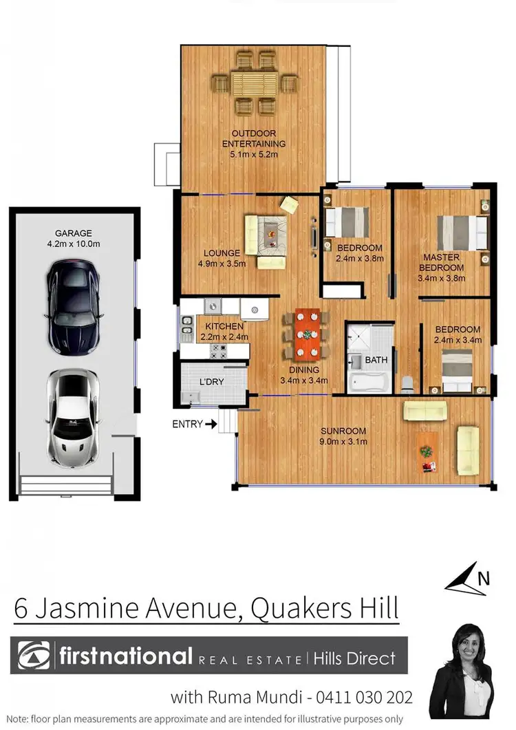Floorplan of Homely house listing, 6 Jasmine Avenue, Quakers Hill NSW 2763