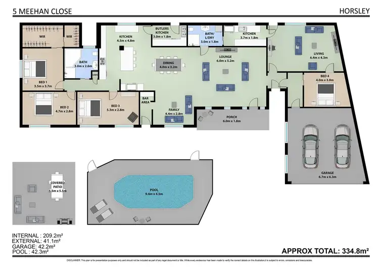 Floorplan of Homely house listing, 5 Meehan Close, Horsley NSW 2530