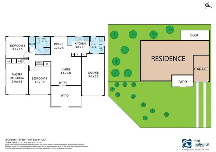 Floorplan of Homely house listing, 2 Cypress Terrace, Palm Beach QLD 4221