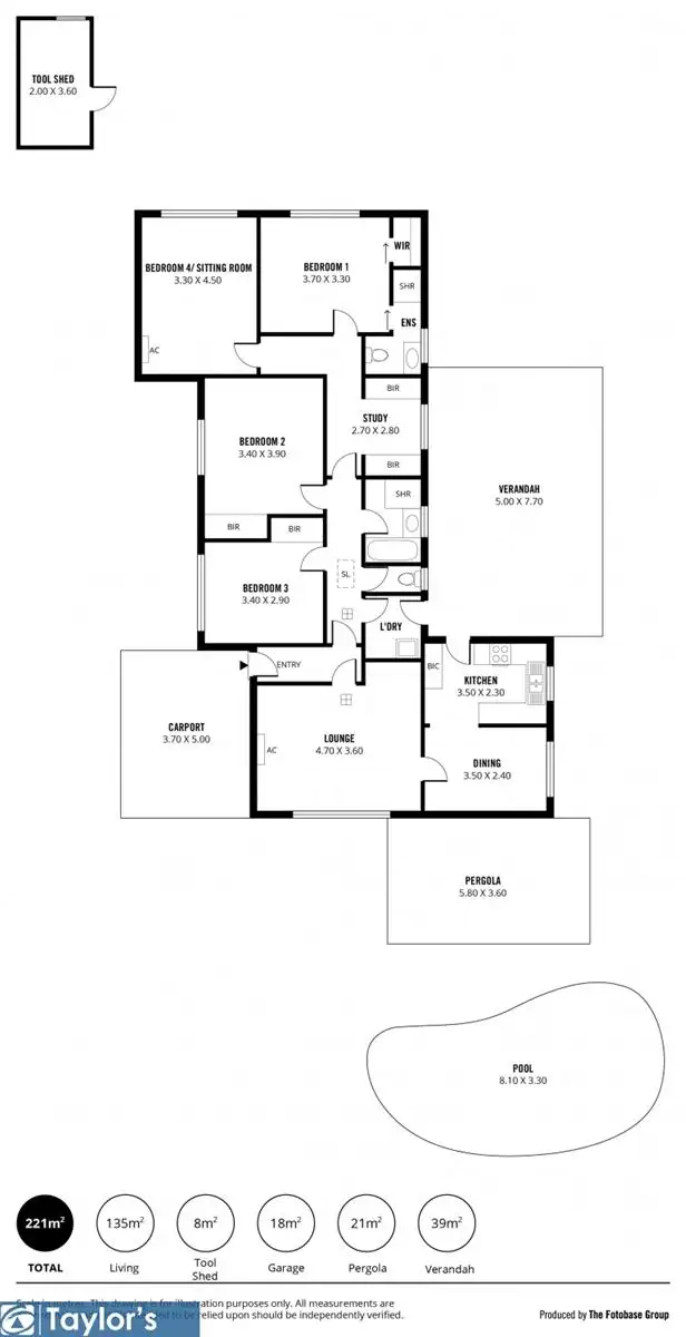 Floorplan of Homely house listing, 45 Graham Street, Para Hills SA 5096