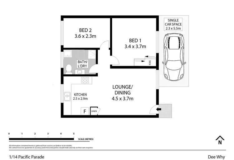 Floorplan of Homely unit listing, 1/14 Pacific Parade, Dee Why NSW 2099